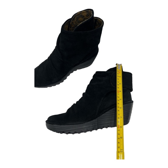 FLY London Women's Yegi689fly Ankle Bootie Black Suede size 41 - Picture 10 of 13